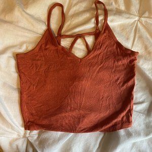 Blood Orange Cropped Tank Top